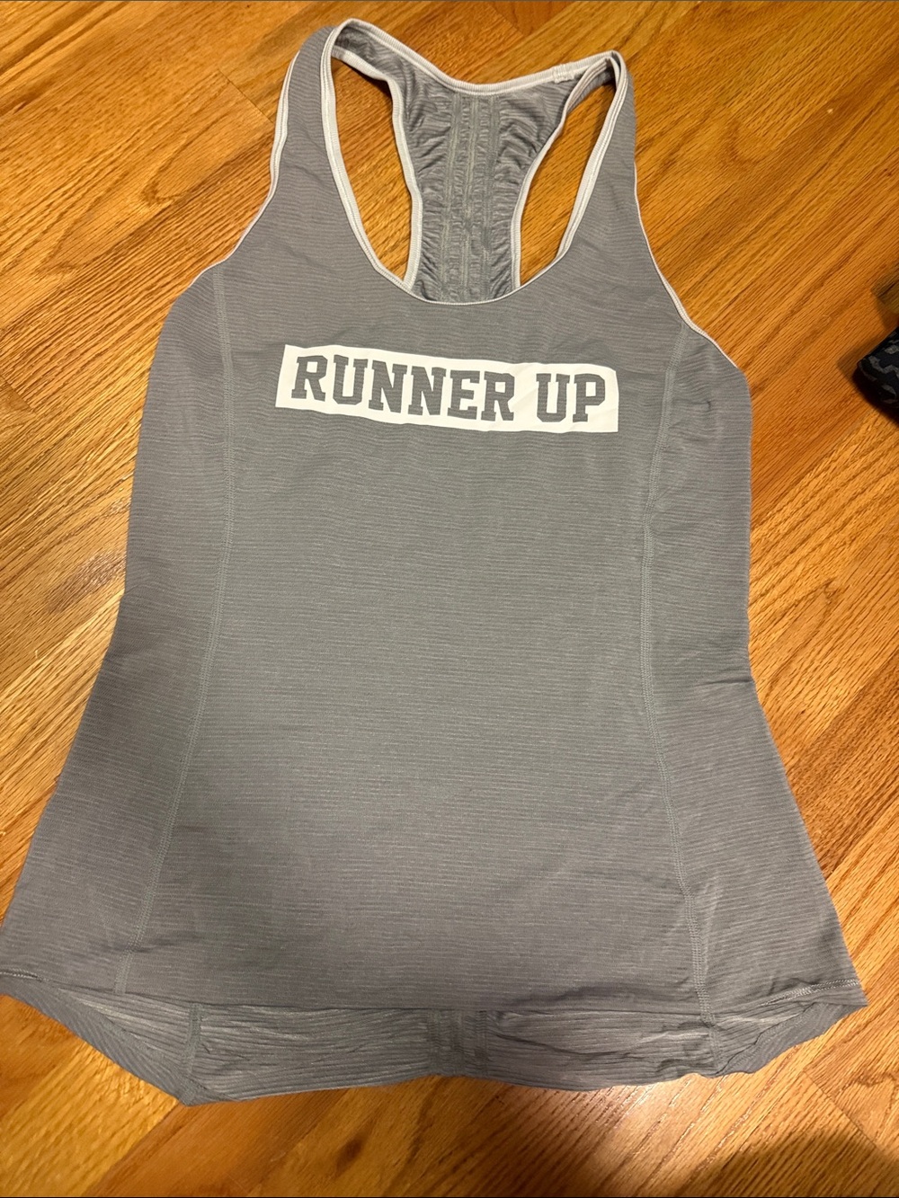 Lululemon Runner Up Gray Racerback Tank Top size 4